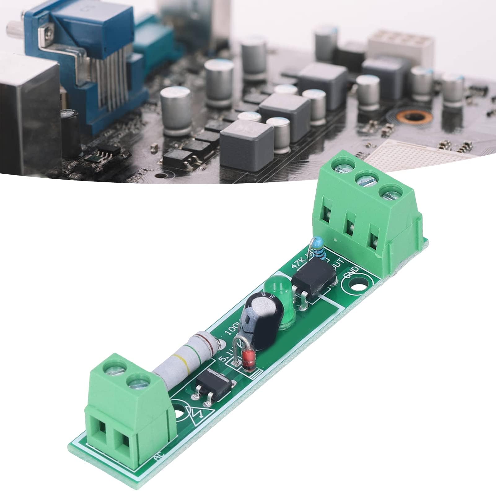 Opto Isolator Module 1 Channel Optocoupler Isolation Board Voltage Detection for PLC AC 220V TTL Level Output Microcontroller Compatible Stable High Low Levels LED Indicator