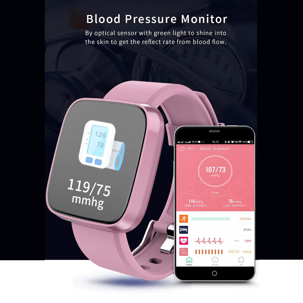 Activity Tracker Fitness Tracker Reloj Inteligente con Podómetro, Monitor De Frecuencia Cardíaca Monitor De Sueño Pulsera Impermeable, para Niños Hombres Mujeres Adroid iOS