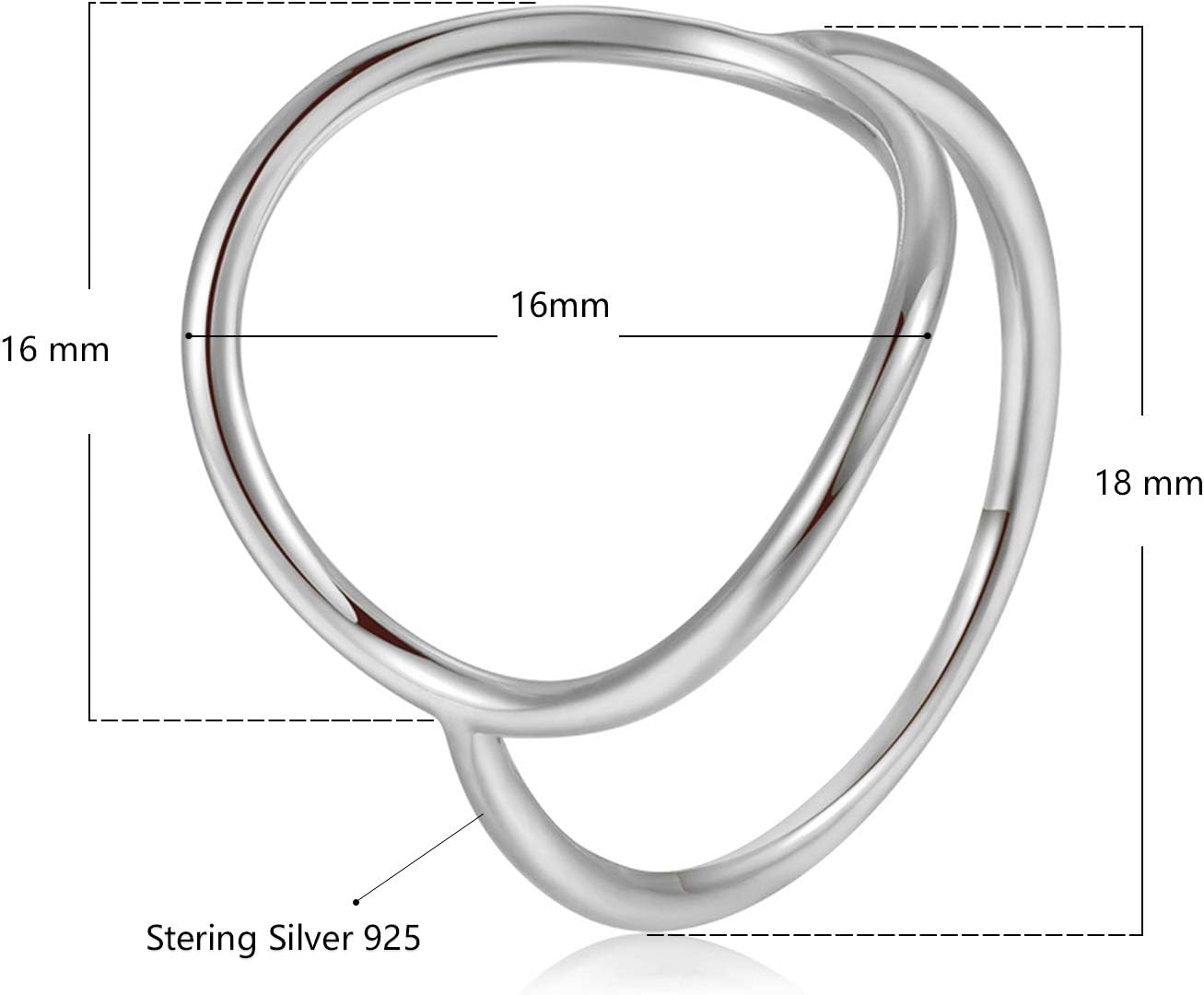 LEMON GRASS Gold Vermeil Open Circle Ring in Sterling Silver Size 4-9 - Image 7