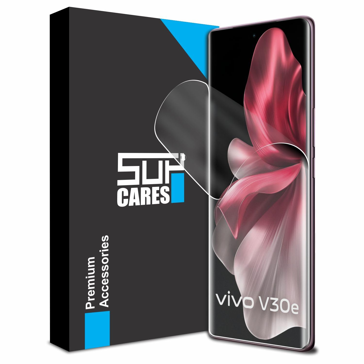 SupCares TPU Anti Glare Matte Unbreakable Membrane Screen Protector for Vivo V30e 5G (6.78 Inch) with Easy-Self Installation Kit | Transparent (B0D95WPFQT) Amazon Price History, Amazon Price Tracker