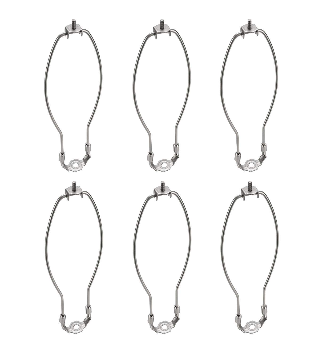 Aspen Creative 20008-26 11" Lamp Harp with Saddle Finish, 6 Pack, Satin Nickel
