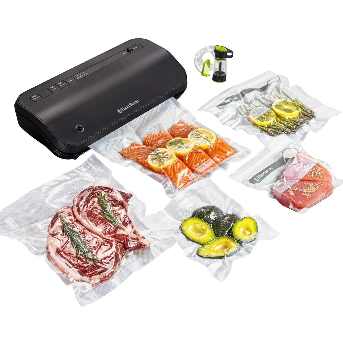 FoodSaver Preserve - Kit di avviamento per sistema di sigillatura sottovuoto, con sacchetti e rotoli