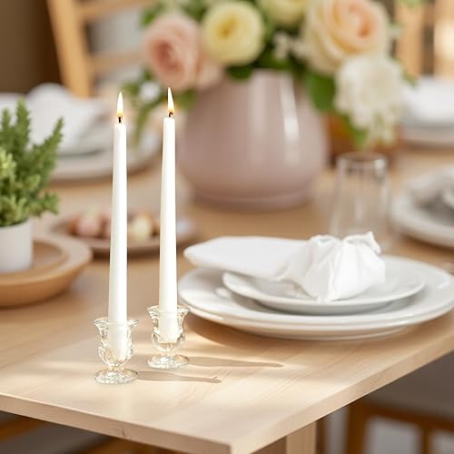 Miniatura 3 de Hosley Juego de 96 portavelas cónicos de vidrio de 2.5 pulgadas de alto, regalo ideal para bodas, fiestas, reiki, meditación O3