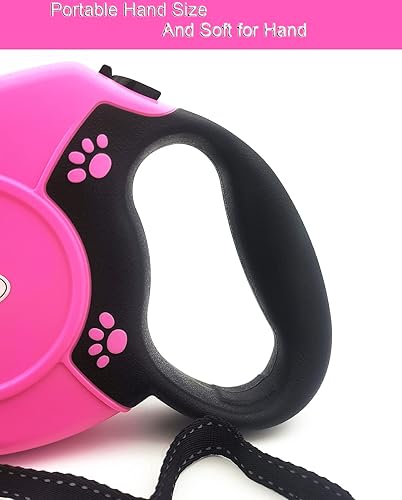 Miniatura 2 de Correa retráctil para perro de 26 pies, cable largo sin enredos de 360 para mascotas, mango antideslizante para perros pequeños, medianos y grandes,