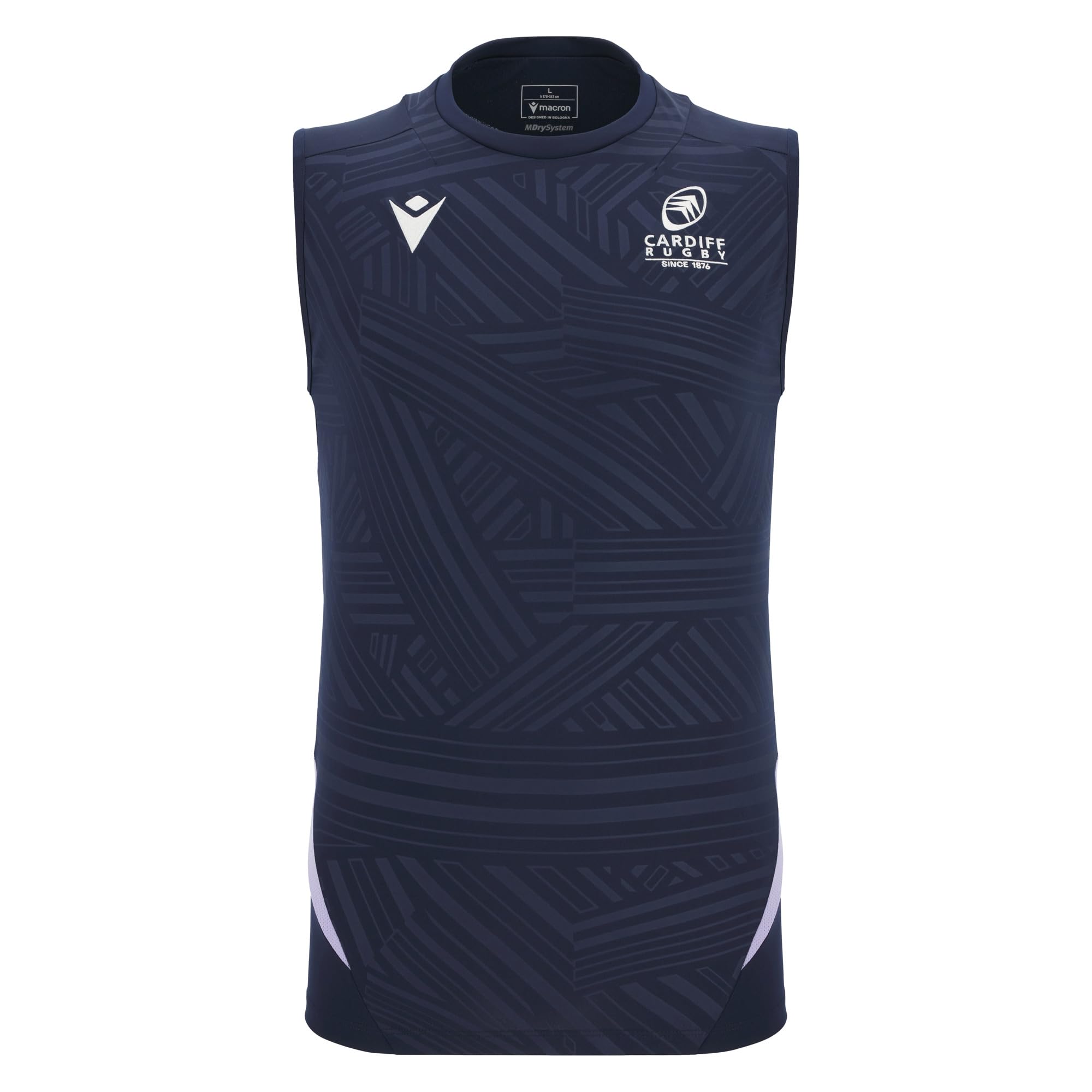 Macron Cardiff Rugby 2025/26 Mens Training Poly Vest (UK, Alpha, 3XL, Regular, Regular) Blue