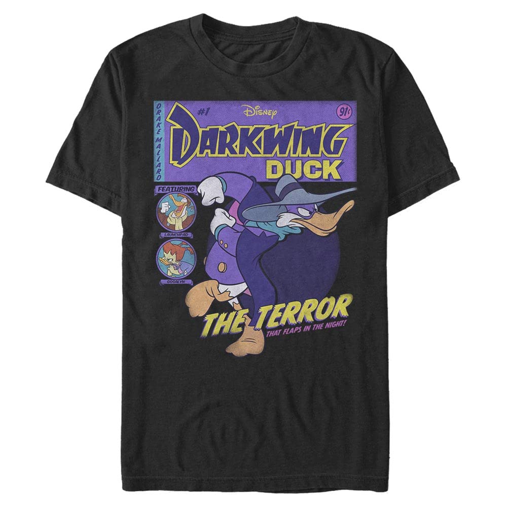 T-shirt Disney Darkwing avec imprimé comic résistant coton noir - 2