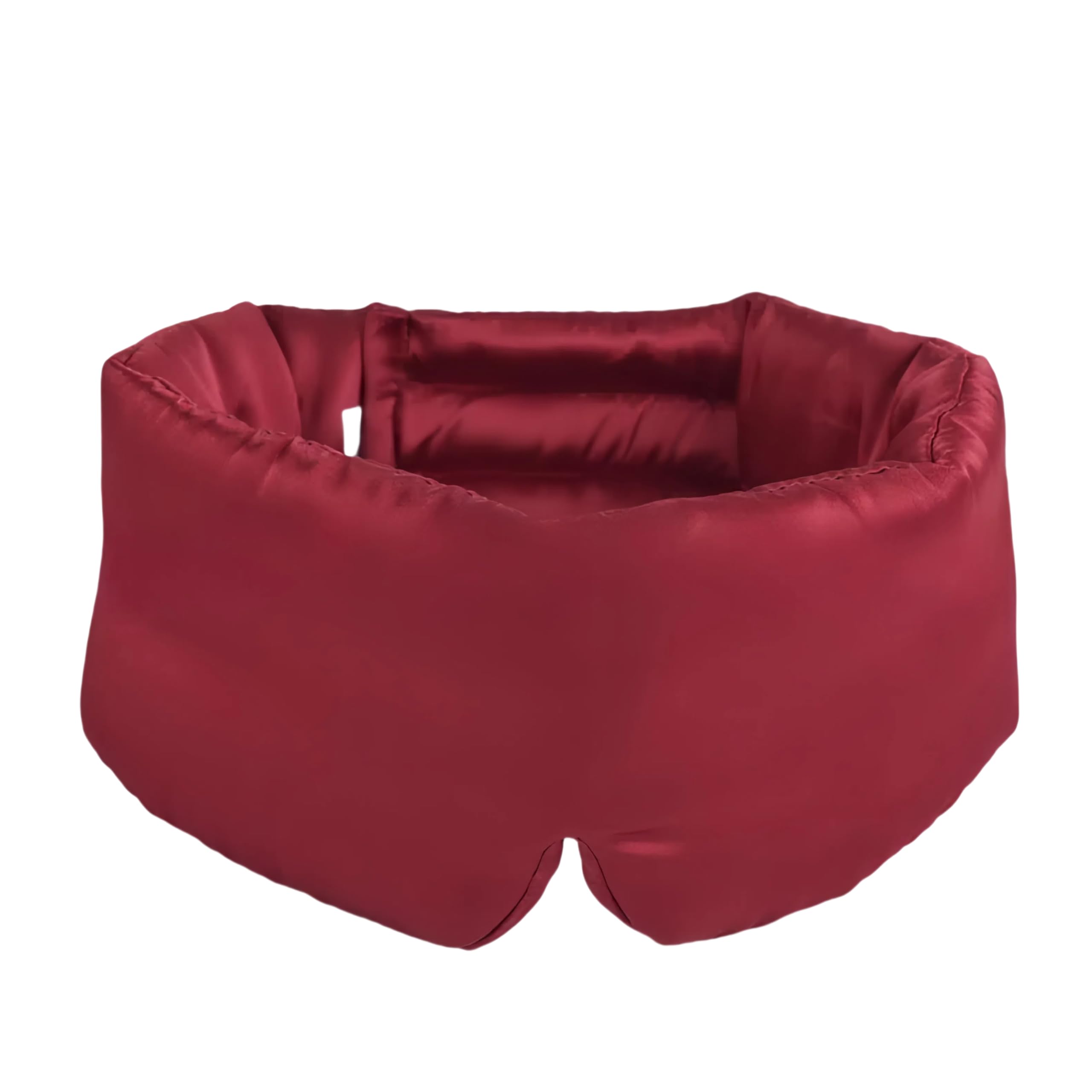 LOHAS Home Uthra-Large 100% Nature Silk Sleep Mask 3D Cover Double-Sided Mulberry Silk Blackout Eye Mask, Burgundy