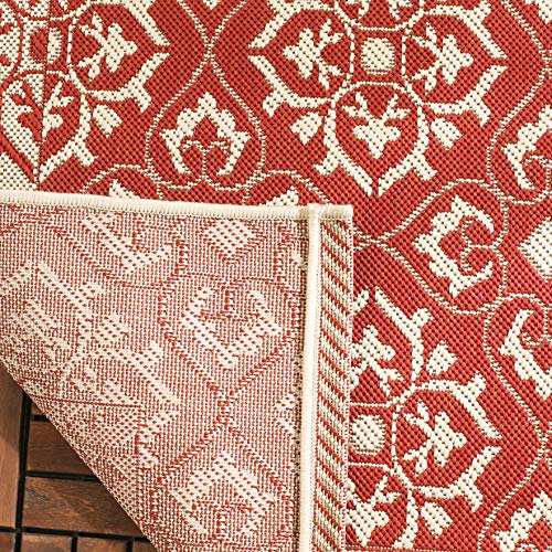 Tapete decorativo Safavieh Courtyard Rojo 172x142 cm miniatura 5