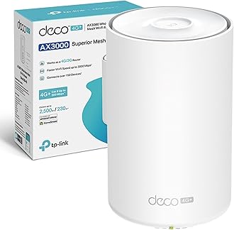 Deco X50-4G AX3000 Whole Home Wi-Fi 6, Add on Single Unit for All WiFi 7/6/5 Deco Mesh Pack for Extended Coverage Requirement, Connects up to 150 Devices, HomeShield, Works with Alexa