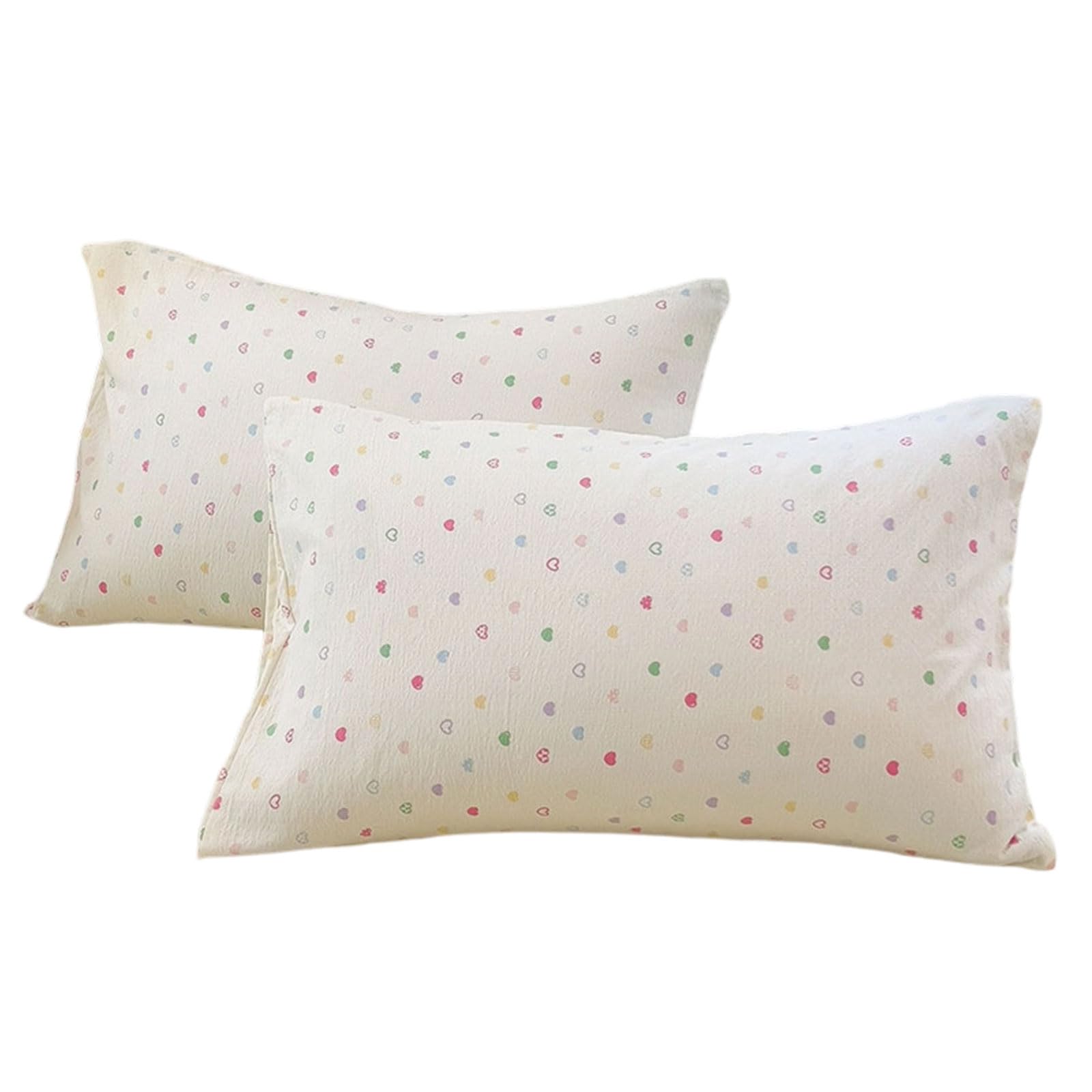 Nucelit Pillow Cover Pack of 2 Sturdy Machine Washable Polyester Double Gauze Pillowcase for Sensitive Skin Breath Pillow Cover