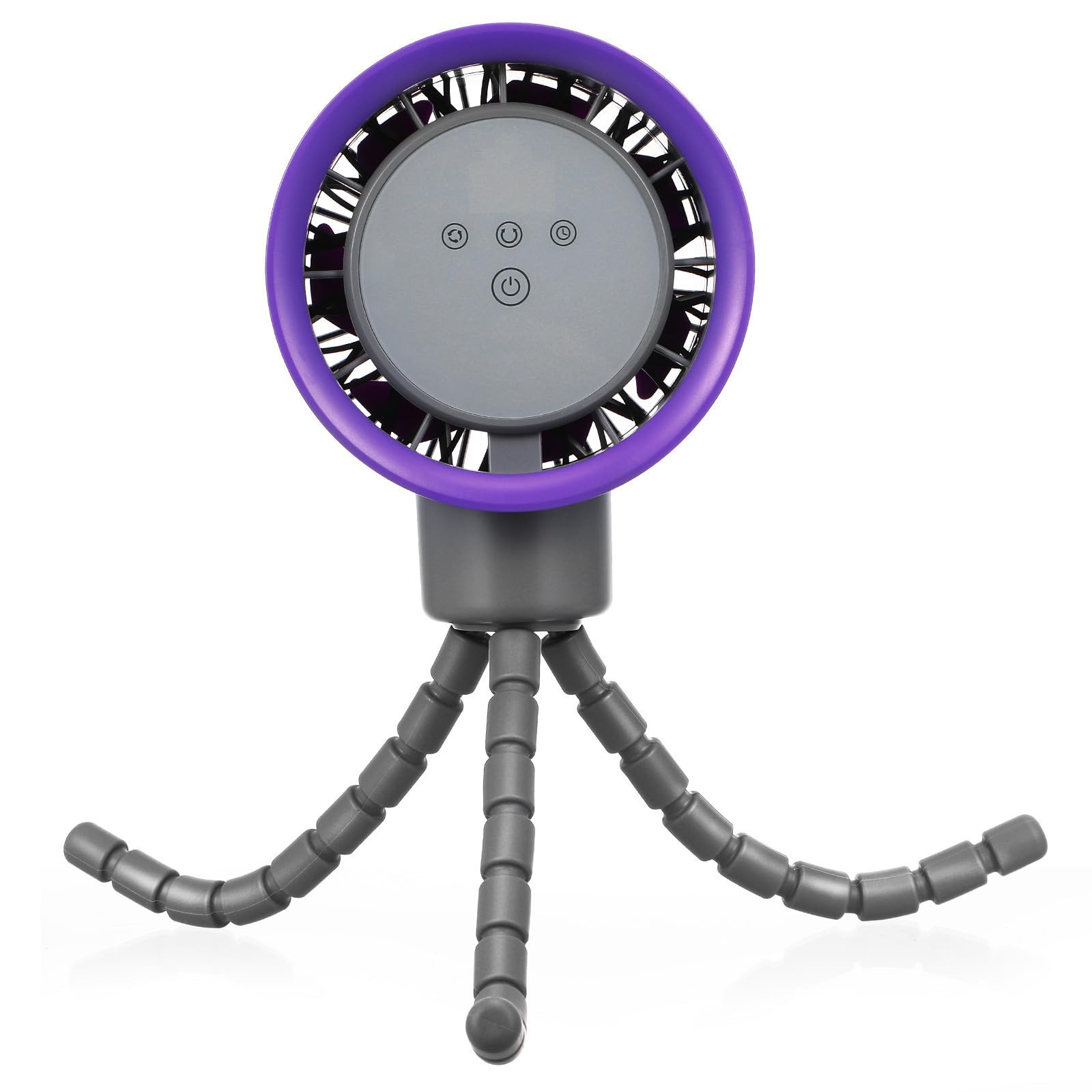 Kichvoe Ventilatore portatile per passeggino, ventilatore a clip a 360 gradi, silenzioso ricaricabile, per tapis, bici e viaggi
