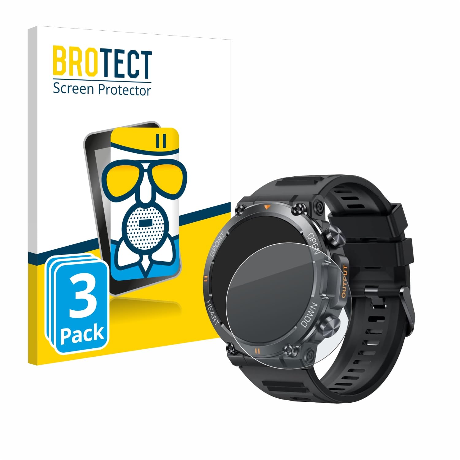 brotect Anti-Glare Glass Screen Protector Matte for Akkee Smartwatch 1.39
