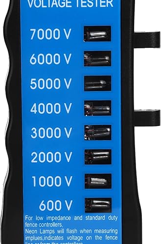 Miniatura 9 de Kufoo Probador eléctrico de vallas, probador de voltaje de valla eléctrica de 8 Neno, ABS 600-7000 V, impermeable, para granjas, jardines