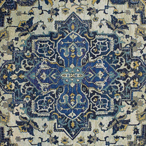 Mohawk Home Emiko Denim Ornamental (2' X 8') Runner Rug #TOP5