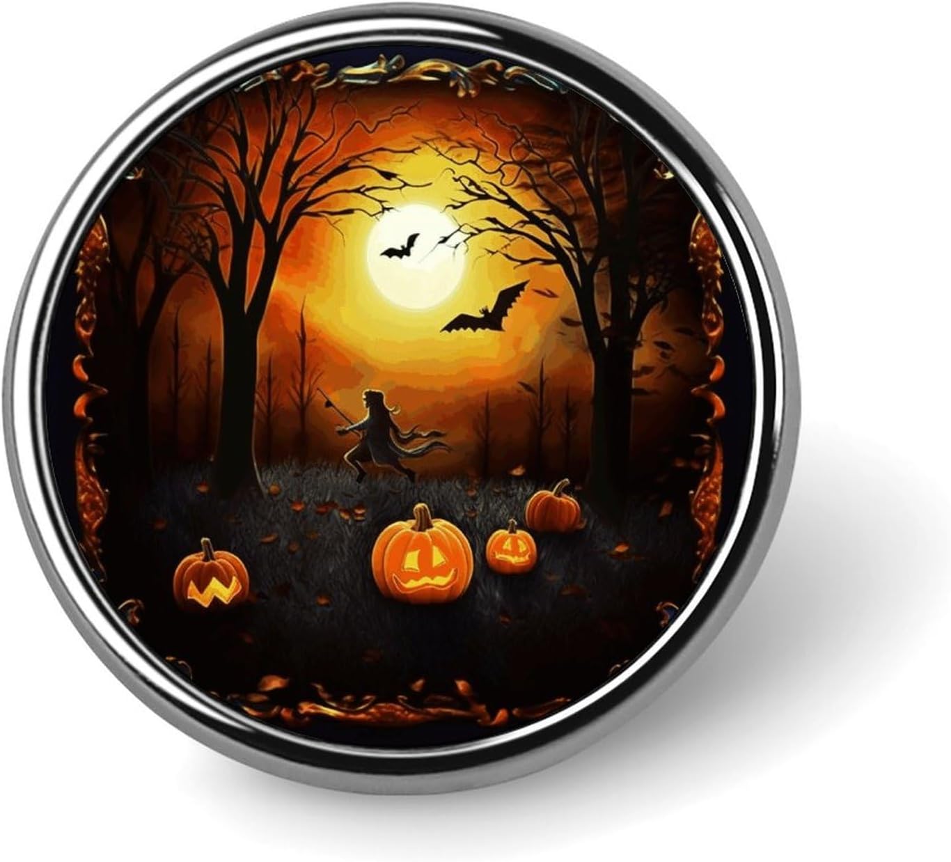 Halloween Party Round Badge Personalized Round Badge Pin Button Parts Fashion Metal Buttons Exquisite Lapel Pin Classic Pins Holders Buttons for Bag Shirts Clothes Brooch