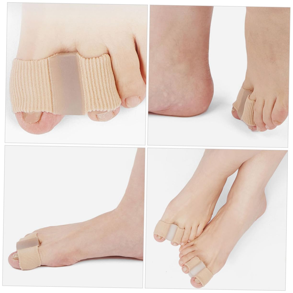 BCOATH E Accessory 4pcs Big Toe Separator Bunion Toe Separators Toe Separating Covers for Foot Health Comfortable and Reusable