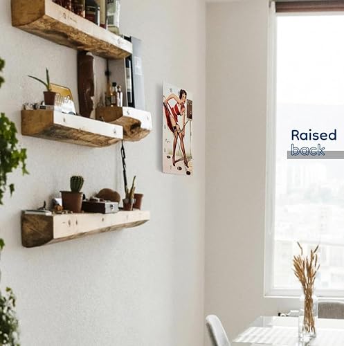 Miniatura 4 de 3dRose Wall Clock Silent - 15 inch - Print of Elvgren Pinup Playing Shuffleboard - Retro Pinups