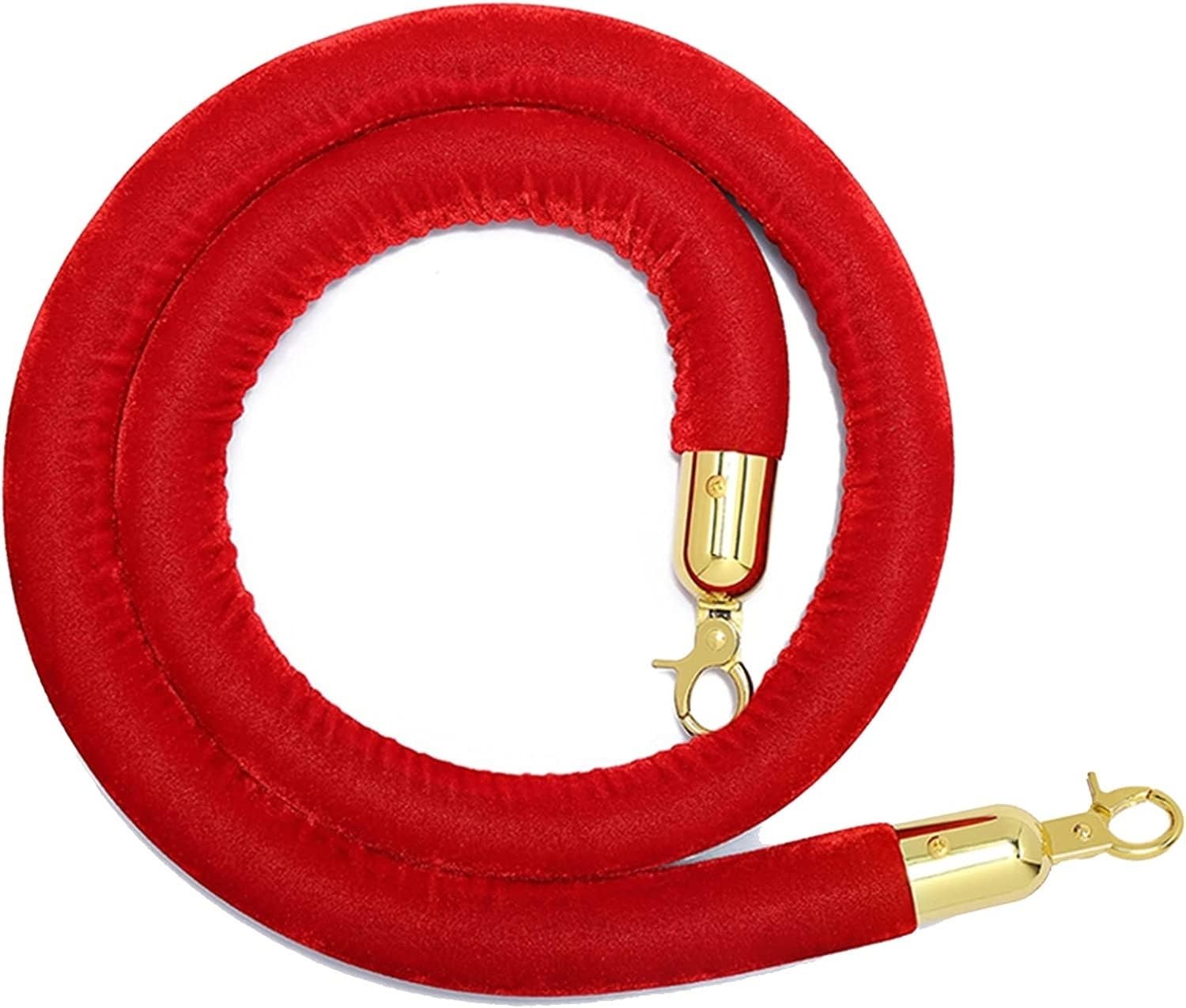 Corde de contrôle de foule de 250 cm avec crochets en D en lot de 2 pour la gestion des files