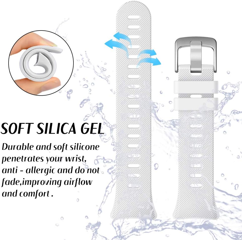 watbro compatible with garmin forerunner 45s band soft silicone sport replacement watch band fitness strap bracelet wristband for garmin forerunner