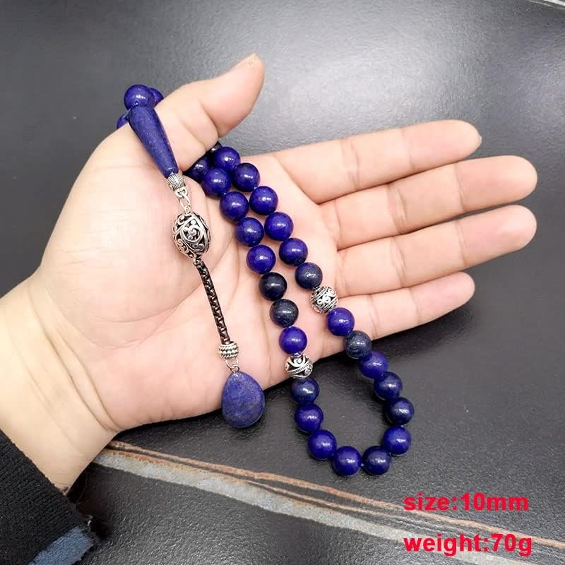ALBASHAN Tasbih Lapis lazuli MUSLIM prayer beads 33beads bracelet misbaha