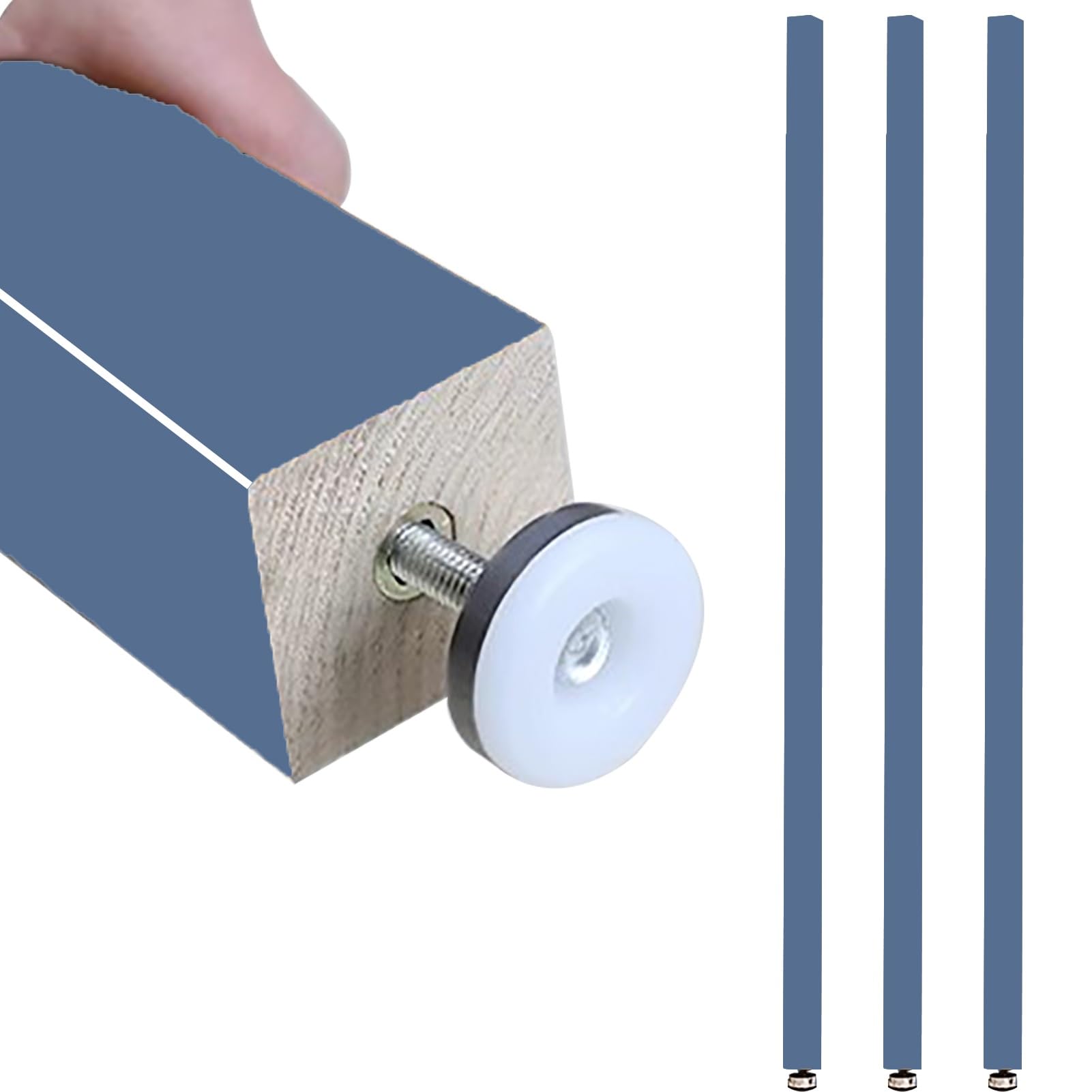 Poste Divisor de privacidad, Postes divisores de Soporte para casa con pies Ajustables, Paquete de 3, tablillas divisorias de Pared de Piso a Techo, Soporte de Varilla de separación de colum