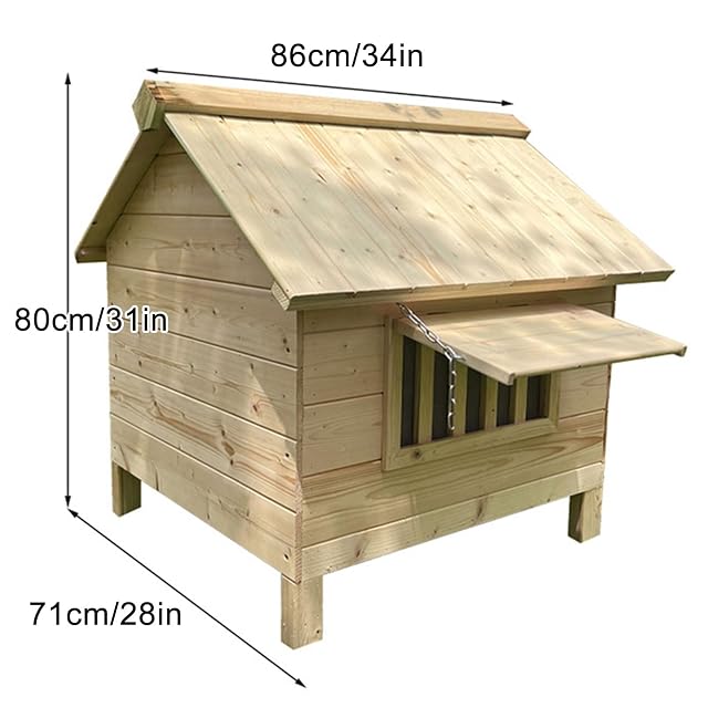 Foto 7 de 7 de RTTZBOZ Caseta Perros Exterior al Aire Libre para Perros Pequeños, Medianos y Grandes, Madera Natural