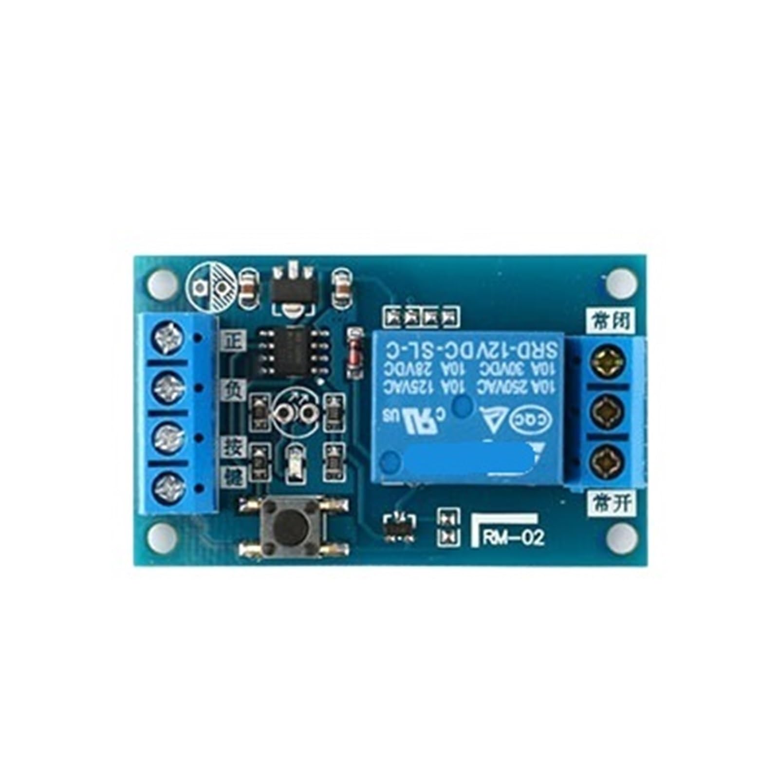 Módulo de relé de un solo botón 12V con interruptor de modificación de coche biestable