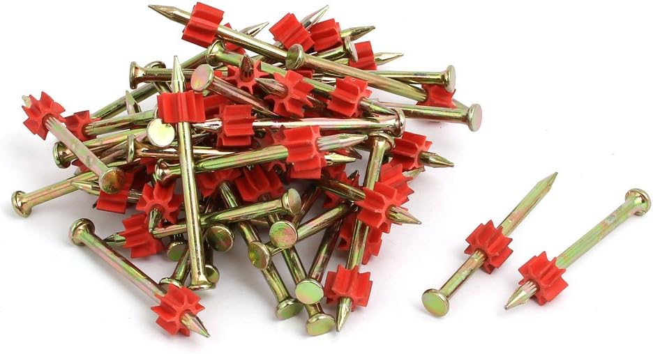50mm Long Fastener 3mm Shaft Carbon Steel Hammer Driver Fastener Cement Nail 50pcs Model:21as429qo208