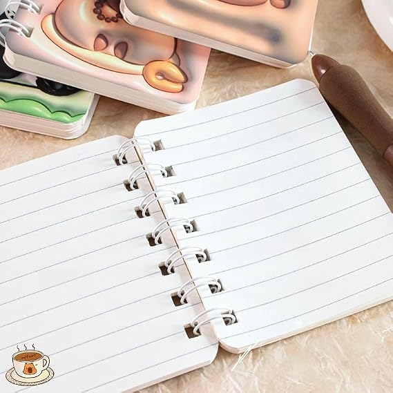 Store 4PCS cute unicorn bus Notebook Wirebound Small Mini Pocket Journal Diary for Girls Boys Kids Gift Spiral bound A7 Lined Notebook Writing Drawing Notepad (Rabbit)