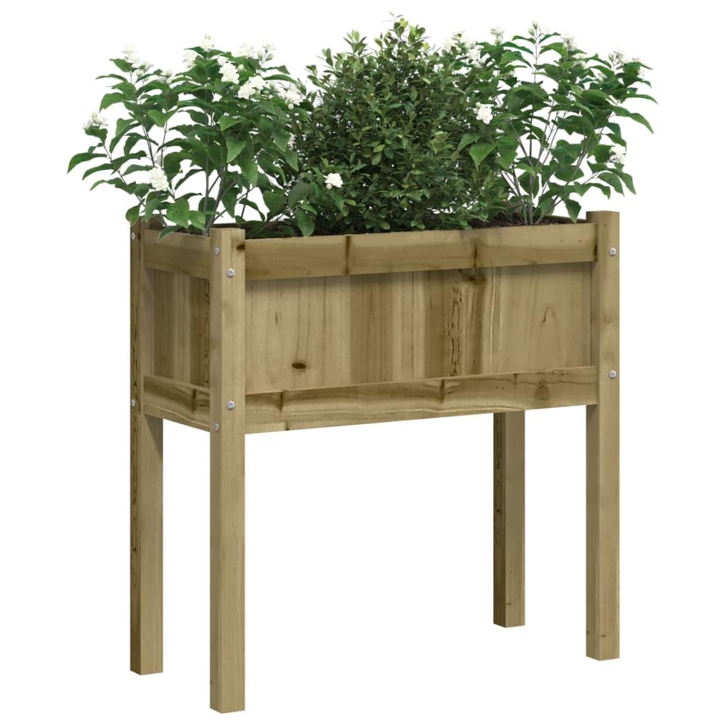 Donice ogrodowe na nogach 2 szt impregnowane drewno sosnowe duze do ogrodu balkonu tarasu 70x31x70cm zestaw