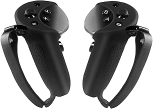 Silicone Grip Cover for Meta Quest Pro, Protector Cover Compatible with Meta Quest Pro Accessories Touch Controller Grips with Knuckle Straps (Black)
