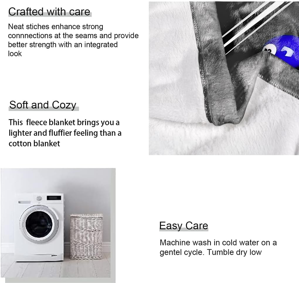 Soft Warm Fleece Throw Blanket for Couch Sofa and Bed Pool Table Billiard Balls 60"X80"