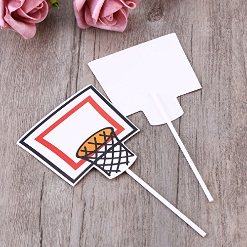 Janou Basketball Sports Cupcake Toppers Cake Picks Decoration Birthday Baby Shower Wedding Party Suppliers Pack 20Pcs #TOP6