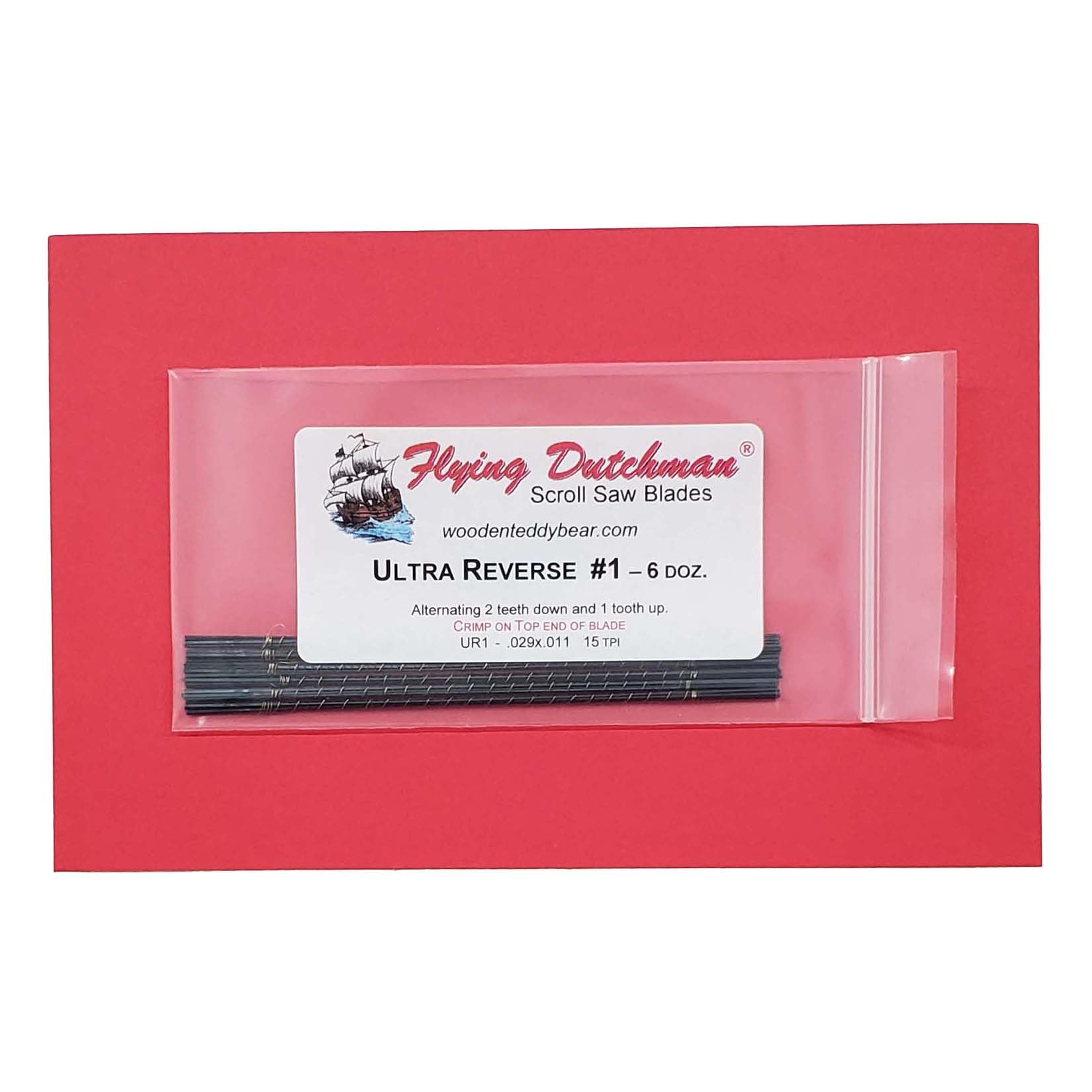 Flying Dutchman Ultra Reverse #1 Six Dozen Pinless Scroll Saw Blade Pack