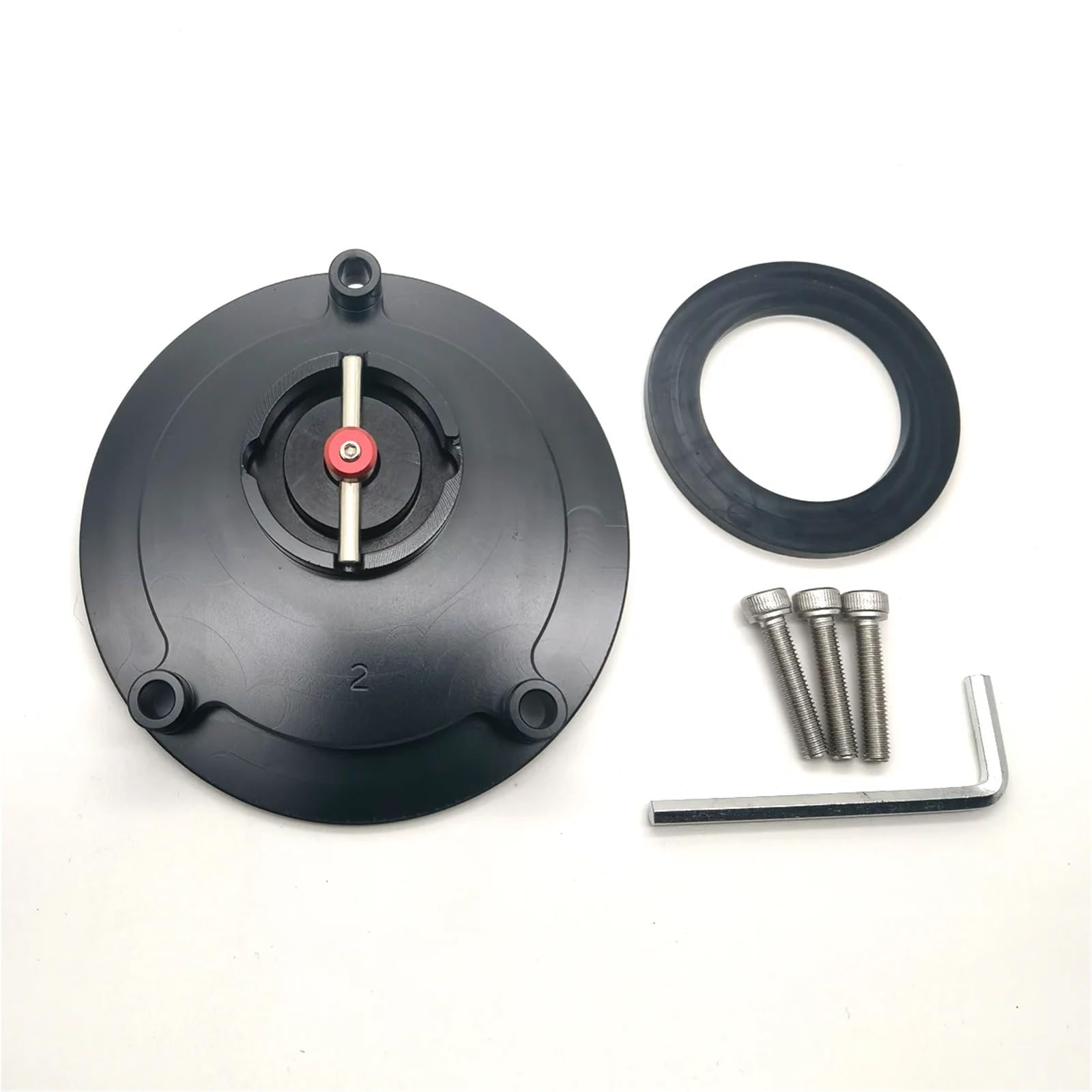 Korek wlewu paliwa do motocykla Pasuje do Yamaha FZ6 FZ6R FZ1 R1 R6 R6S CNC pokrywa zbiornika paliwa gazowe aluminium Keyless akcesoria motocyklowe(Sliver Red)
