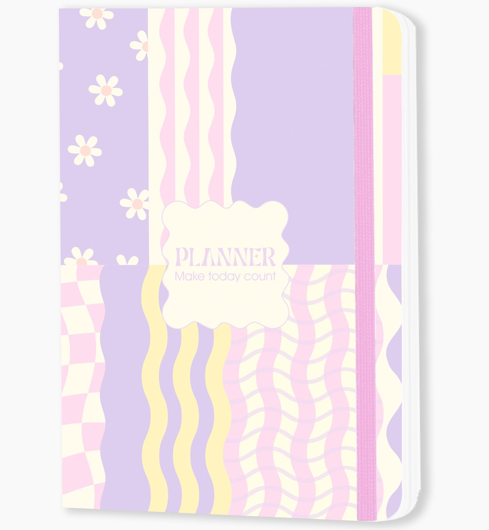Purpulp Make today count Daily Planner Undated A5 Hardbound Yearly Planner 2025 for Students & Professionals Guided Journal with Habit Tracker, Weekly Layouts, Self-Care Check-ins & Reflection 200 Pages