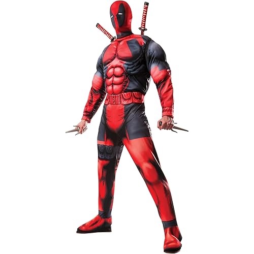 Marvel Rubie's Men's Universe Classic Muscle Chest Deadpool Costume