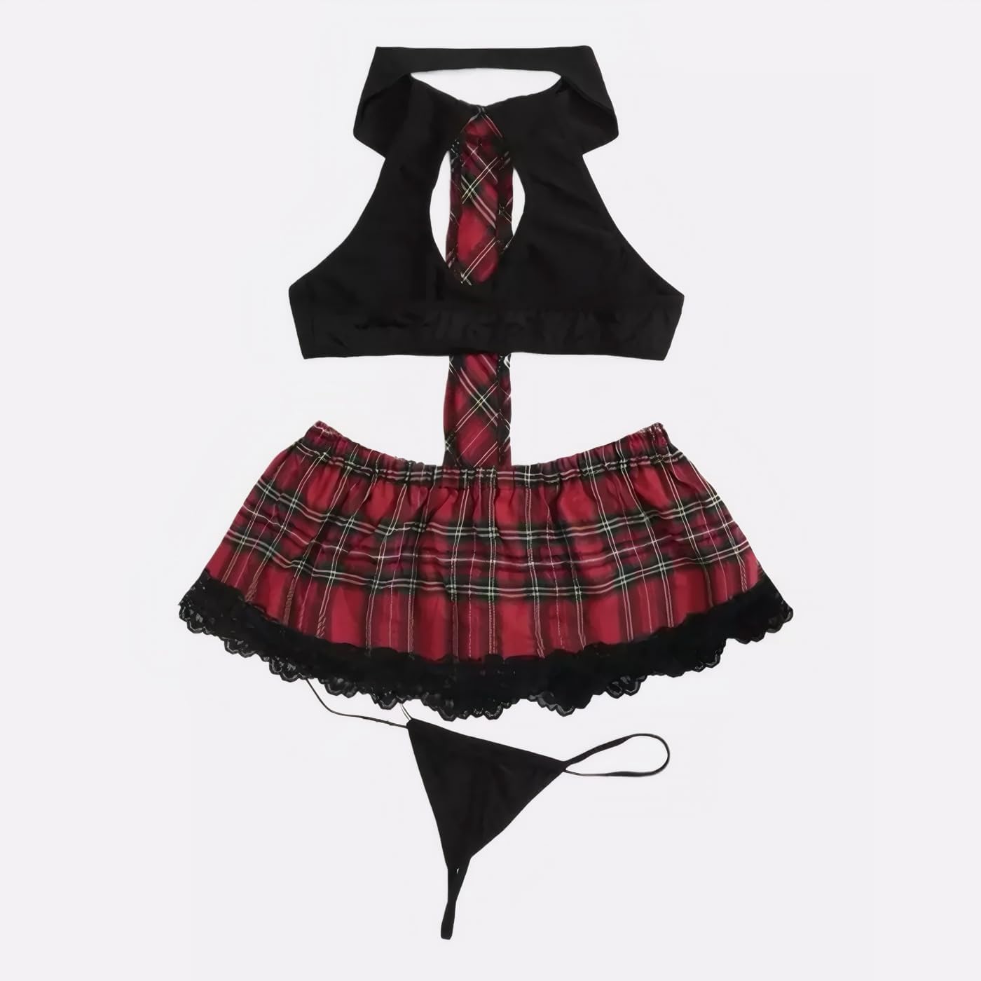 Women Plaid Skirt Costume Plus Size Student Costume Maid Nurse Outfit Sexy Roleplay Lingerie Babydoll Mini Skirt