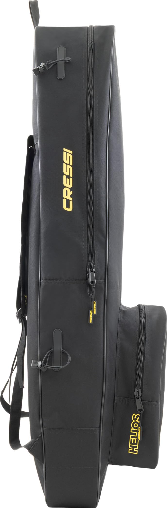 Cressi Helios Fins Backpack Sac à Dos Apnée Pêche sous Marine Plongée avec Tuba 60 L Noir/Jaune