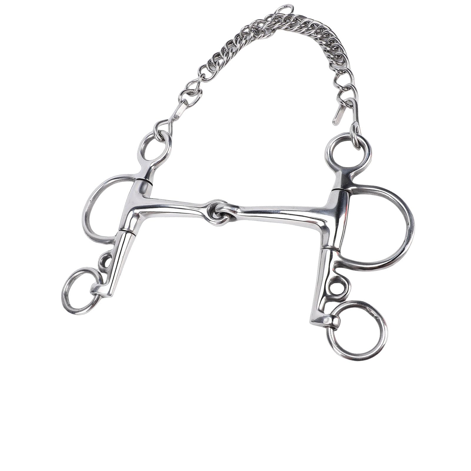 Tnfeeon Pelham Pray Horse, Freno Pelham Pesado para Caballo Cómodo y Práctico, Acero Inoxidable Apto para Caballos