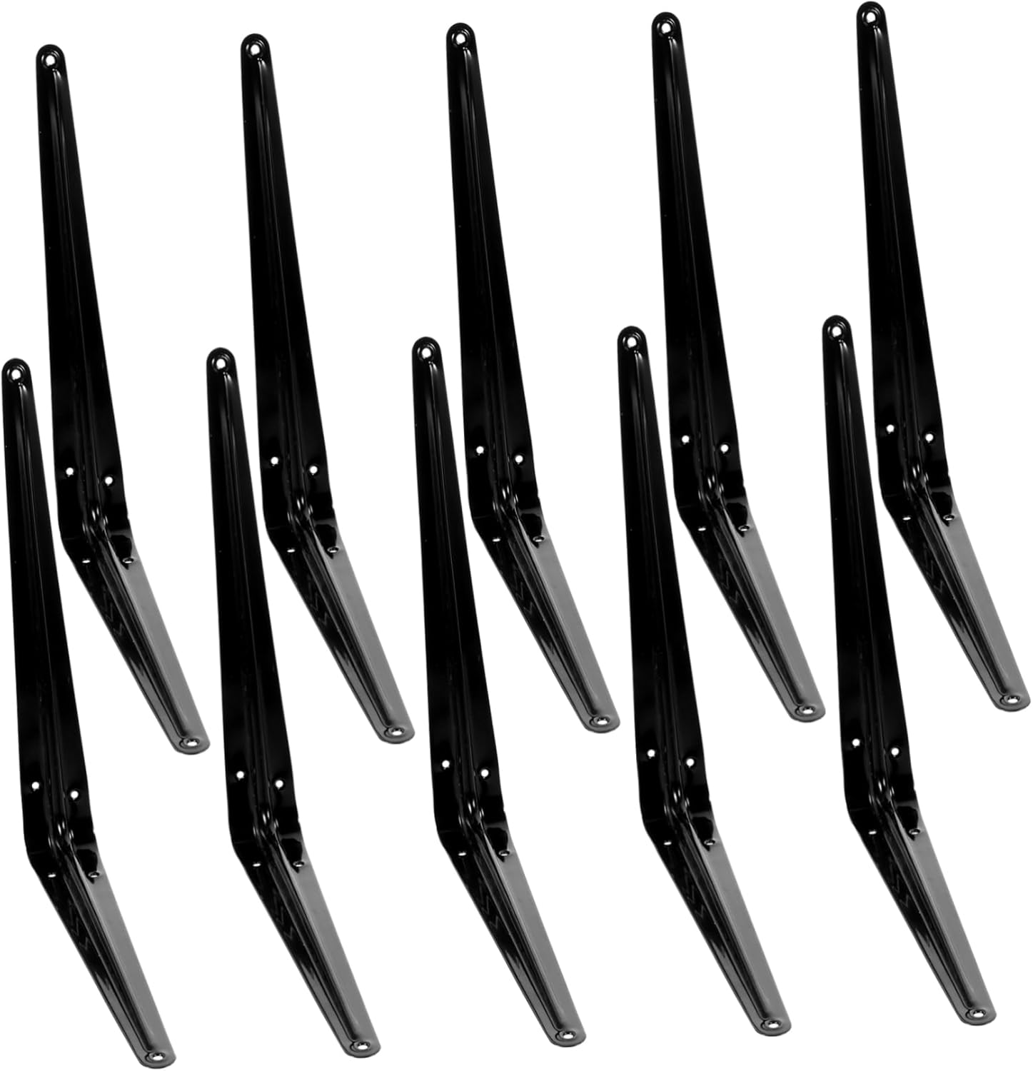 DOITOOL 10pcs Pre-drilled Shape Support Brackets for Shelves Heavy-Duty Corner Brace Brackets for Bookshelves Tables and DIY Projects