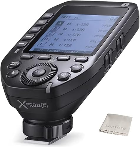Godox XProII-C TTL - Disparador de flash inalámbrico compatible con Canon, transmisor flash inalámbrico HSS 2.4G 18000s, TTL-Convert-Manual,