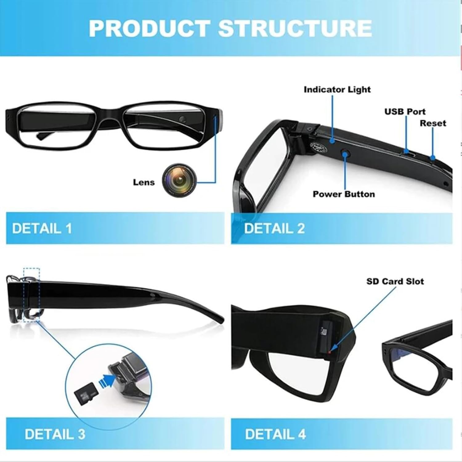 1080p HDミニフリー、自転車運転用のポータブルVCRチャンバー