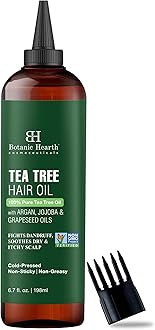 Botanic Hearth Hair Oil for Hair Growth | Strengthening Dry, Frizzy, Damaged Hair & Scalp Treatment | No Parabens or Harmful Sulfates | All Hair Types |Tea Tree Hair Oil - 6.7 Fl Oz