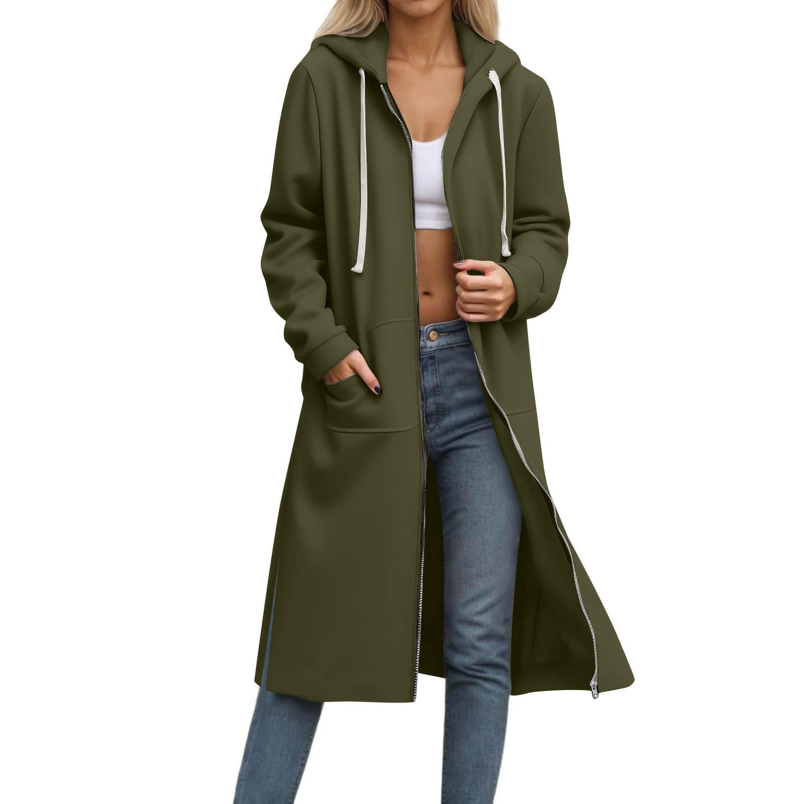 Sweat à Capuche Femme LTWOTEJNG - Fermeture éclair Fine, Coupe Cintrée Décontractée - Pour Automne Et Hiver
