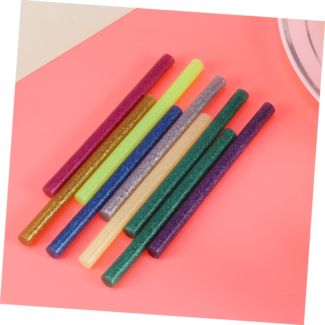 FOMIYES 72Pcs Colored Glitter Hot Melt Glue Sticks Mini for DIY Arts Crafts and Home Repairs for Bonding