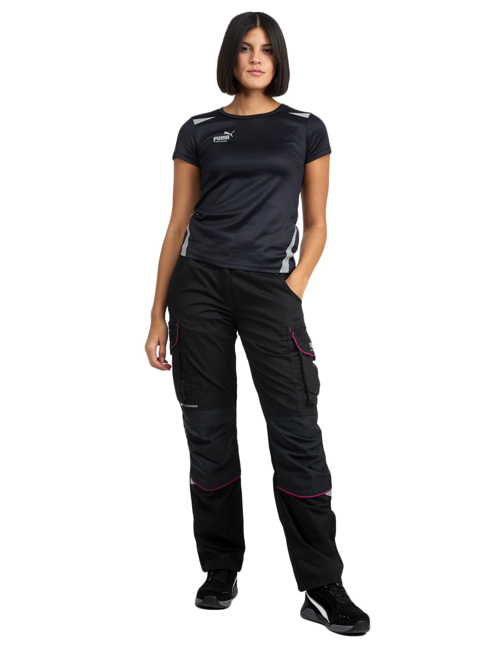 PUMA Workwear Precision X Pantalon de Travail pour Femmes, Nombreuses Poches & Genoux renforcés - Idéal pour Les Artisans, Les ouvriers de Production et de Construction