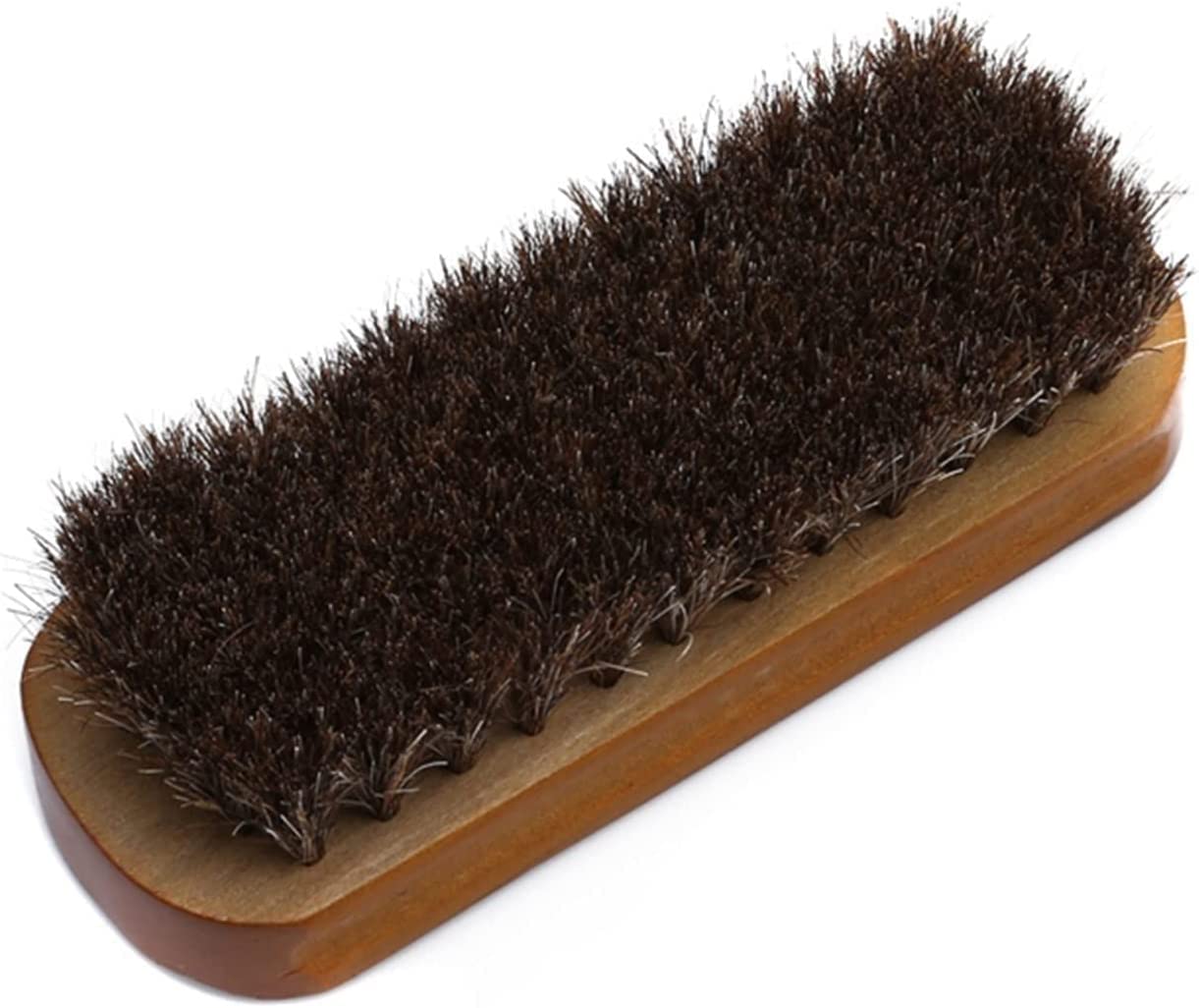 Cepillo for Zapatos, Cepillo de Limpieza de Mano Cepillo de Pelo de Caballo de Madera Herramienta de Pulido Suave de Cuero Natural Cepillo for pulir Zapatos Herramienta de cerdas Cepillo for