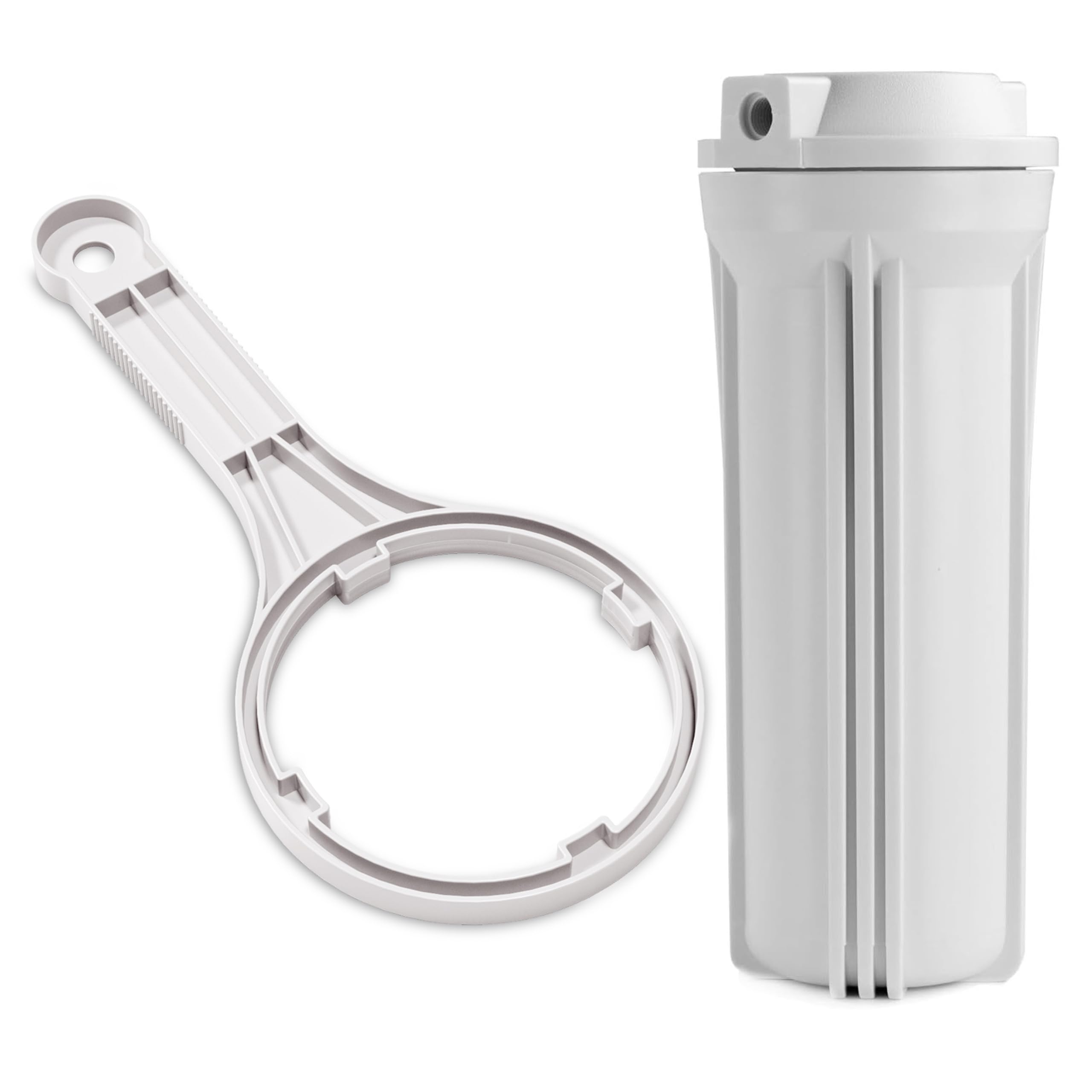 Bicchiere per osmosi inversa da 10" con filettatura da 1/4 compatibile con quasi tutte le apparecchiature per osmosi inversa. Bicchiere Porta Filtri Osmosi Inversa 5 Fasi JACAR