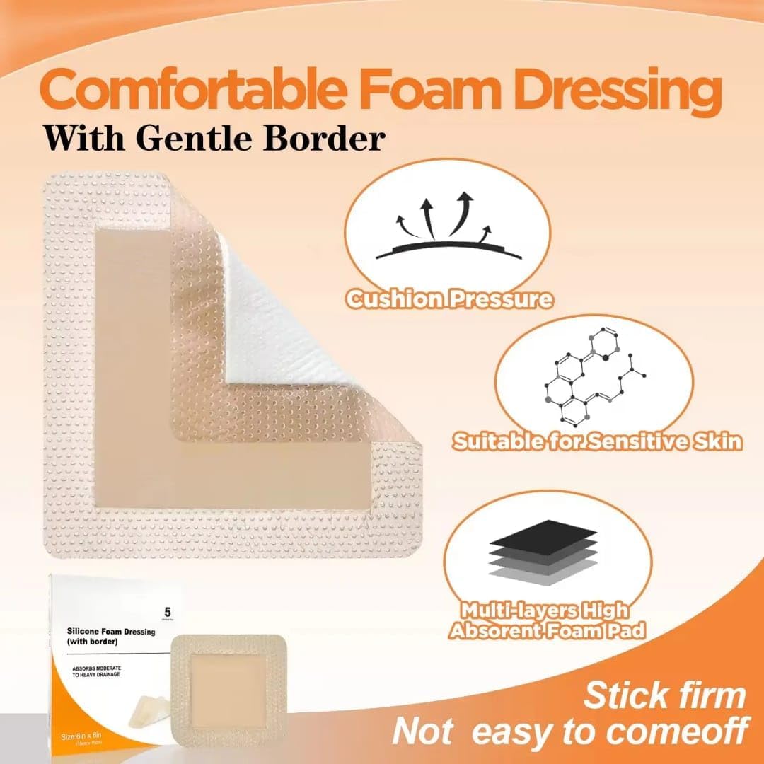 dressing pads for bed sores (7.5x7.5) pack 0f 4 — Amazon image 3